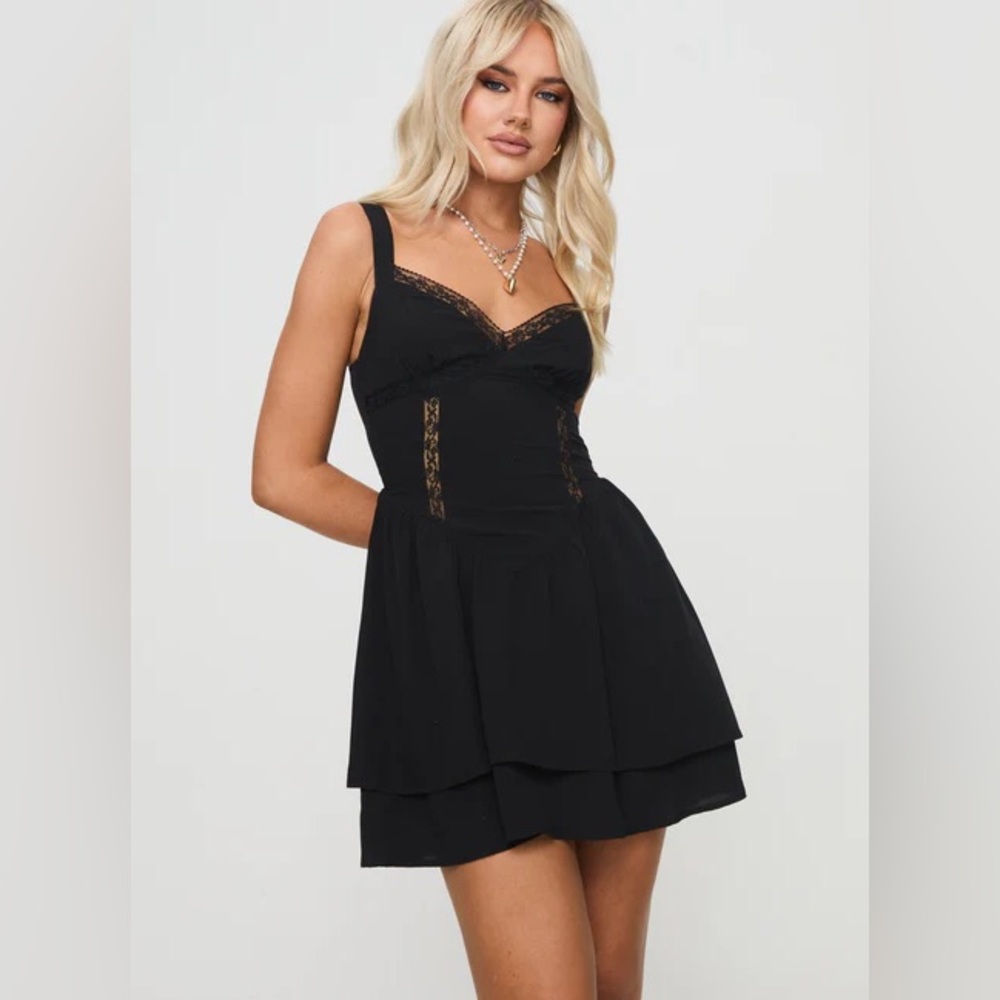 Princess Polly Puntine Mini Dress Black